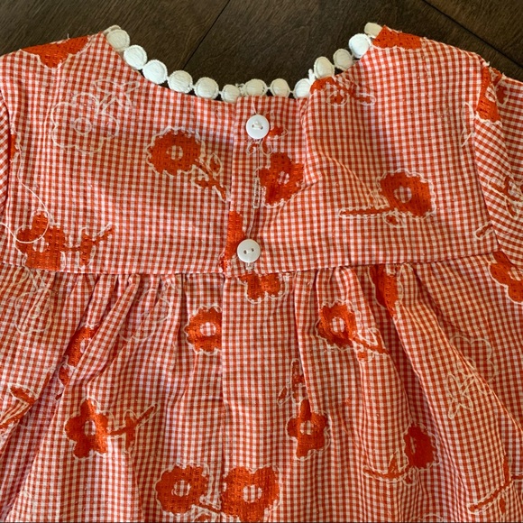 Red Floral Gingham Top - Picture 4 of 5